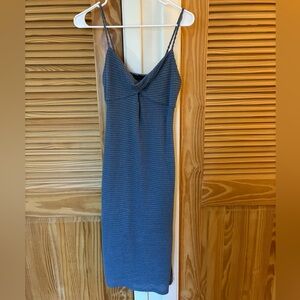 Elegant Blue Spaghetti Strap Dress size medium